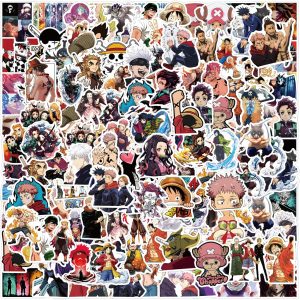 200Pcs Kids Manga Stickers Mixed Pack,Cartoon Characters Stickers Movie Decorative Sticker for Kids Teens Adults Waterproof Sticker for Water Bottle Laptop