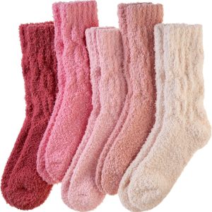 WEVIAS Womens Fuzzy Socks Slipper Fluffy Comfy Cozy Winter Soft Warm Fleece Cabin Plush Sleep Socks